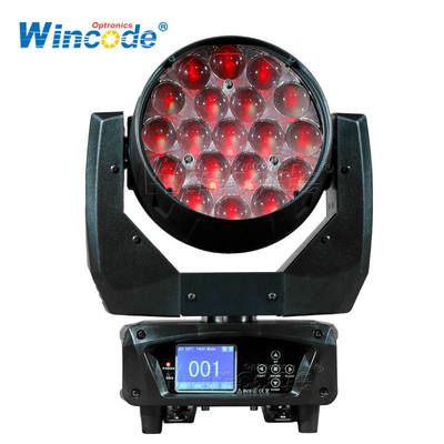 Goede prijs. 19x15W RGBW LED Wash Moving Head Light with DMX512 Control and 30000 Lux Brightness for Stage Lighting online